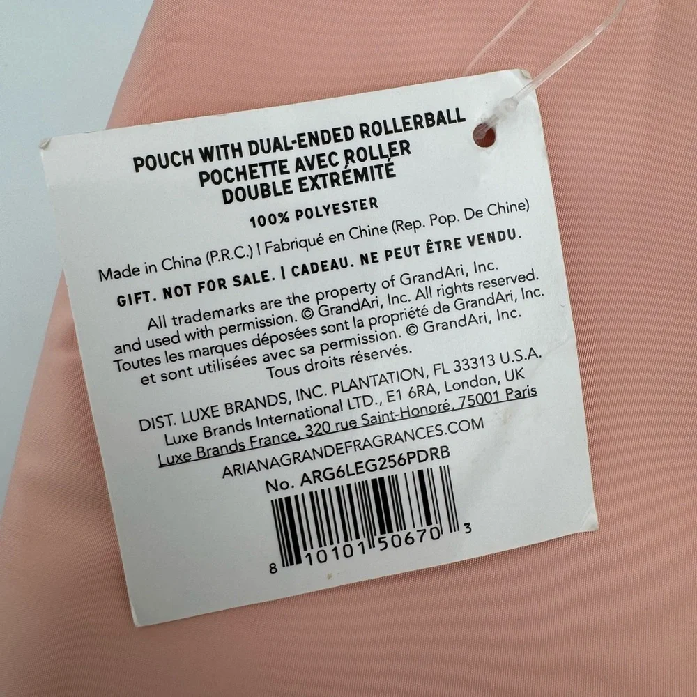 Ariana‎ Grande Fragrances Pink Cosmetic Travel Bag Rare Promo Pouch